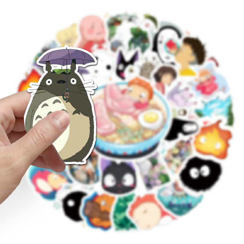 Sticker hoạt hình ghibli decal dán laptop , điện thoại hình dán trang trí