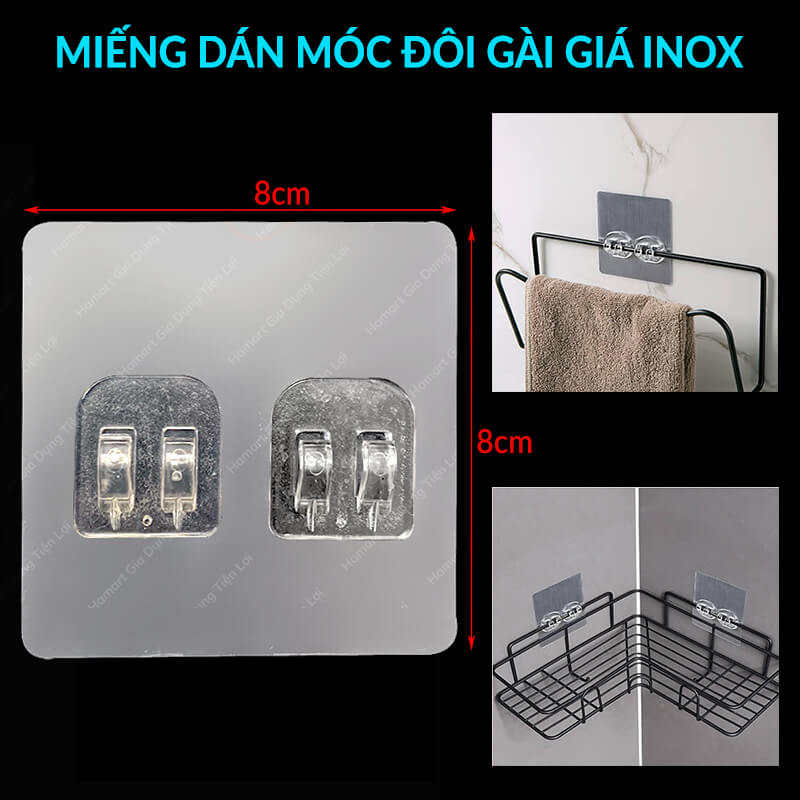 20 Mẫu Miếng Dán Dự Phòng Thay Thế Treo Kệ Nhà Tắm Hamart Móc Sơ Cua Giá Kệ Ecoco Oenon Siêu Dính Tường