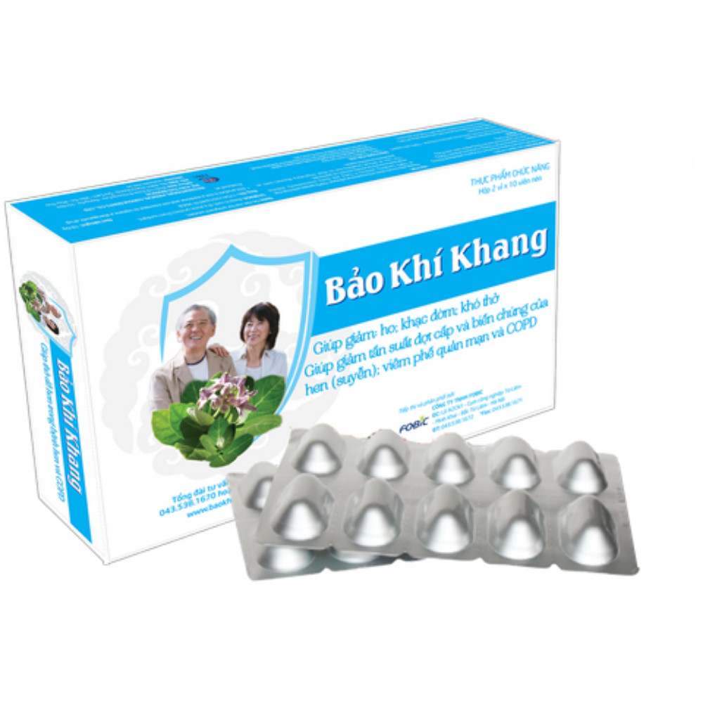 Thực Phẩm Bảo Vệ Sức Khoẻ Bảo Khí Khang Hỗ Trợ Giảm Đờm, Ho, Khó Thở; Hỗ Trợ Giảm Tái Phát: Hen Suyễn, Viêm Phế Quản Mạn, Phổi Tắc Nghẽn Mạn Tính - COPD