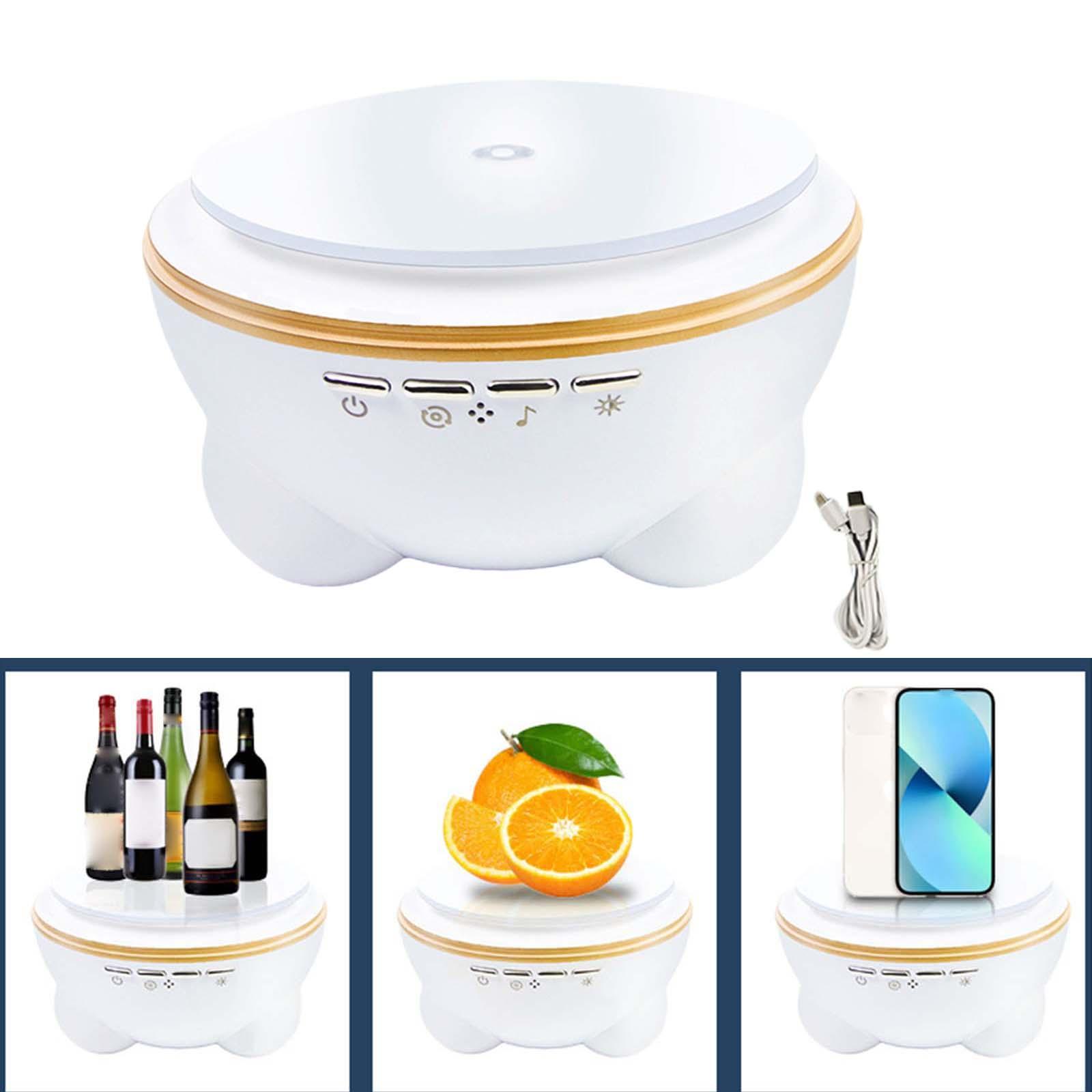 Rotating Display Stand Revolving Base Clockwise with Light Revolving Platform for Bag 3D Model Glass Art Photography