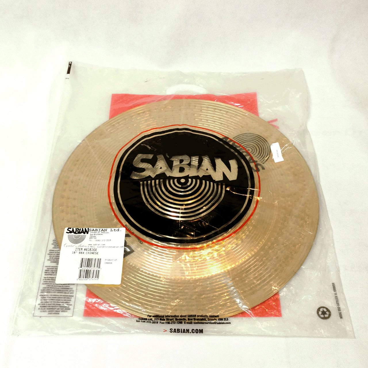 Lá trống 18'' China B8X Sabian - Hàng chính hãng