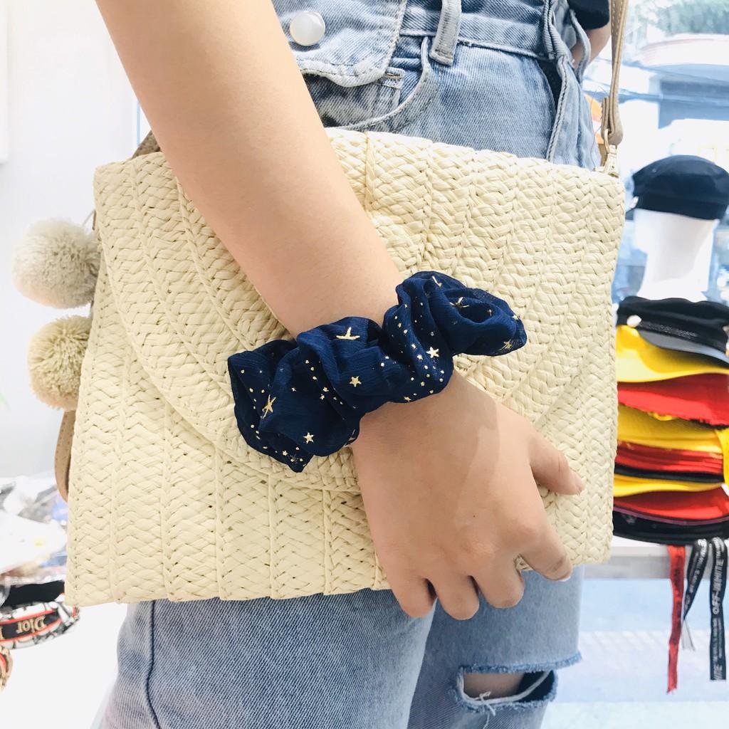 Cột Tóc, Dây Cột SCRUNCHIES Ngôi Sao Nhiều Màu - Mã DT002