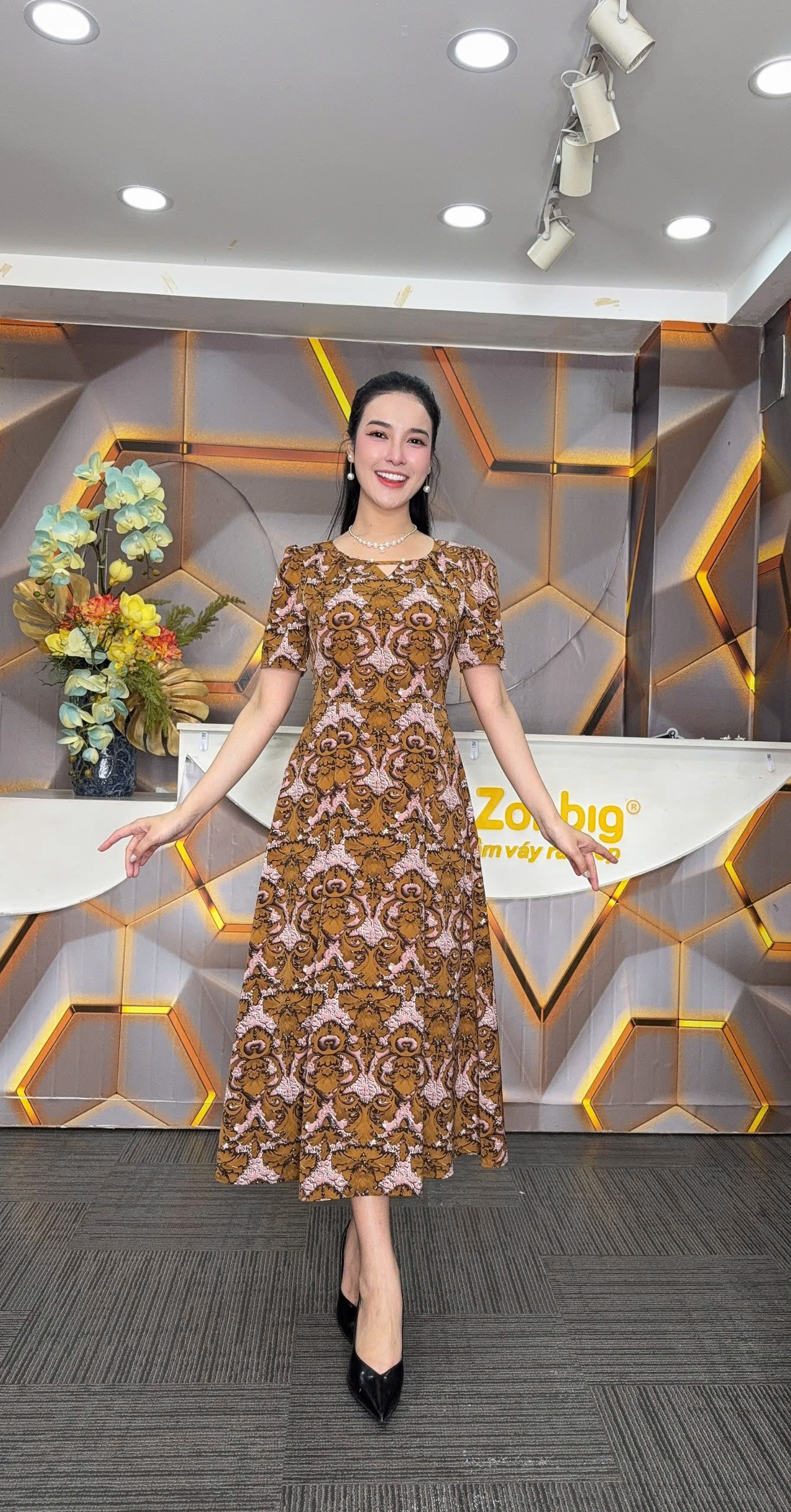 Đầm xòe - Y1953 - Thương hiệu Zonbig