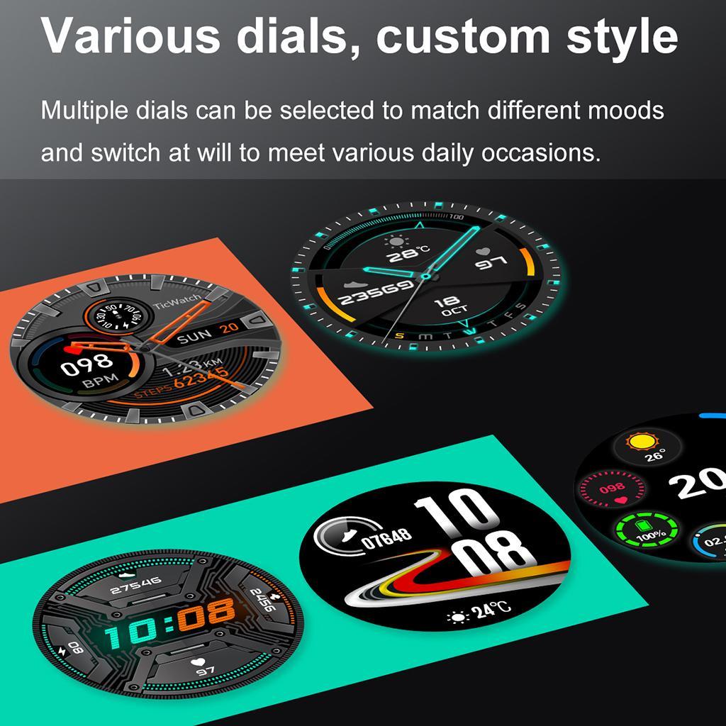 New i9 Smart Watch Heart Rate Blood Oxygen Monitor Black Silicone Band