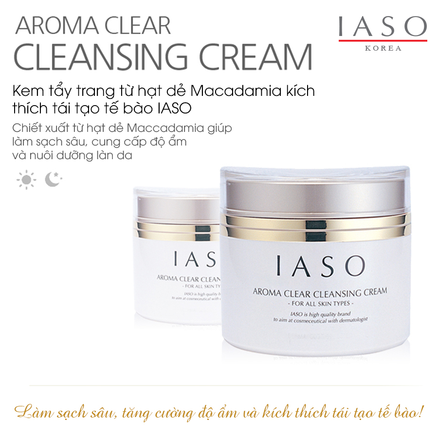 I02 Kem tẩy trang IASO Aroma Clear Cleansing Cream 250ml