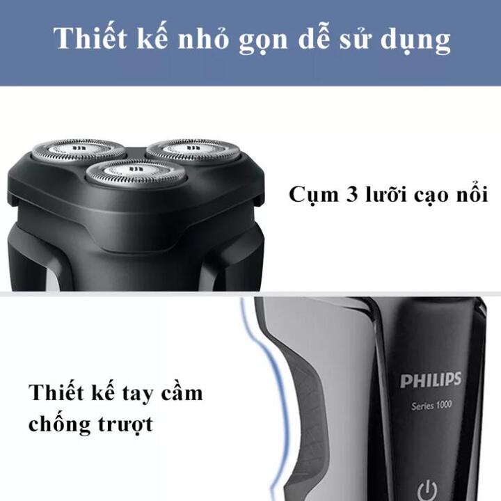 HÀNG CHÍNH HÃNG - Máy cạo râu khô và ướt AquaTouch Philips S1010