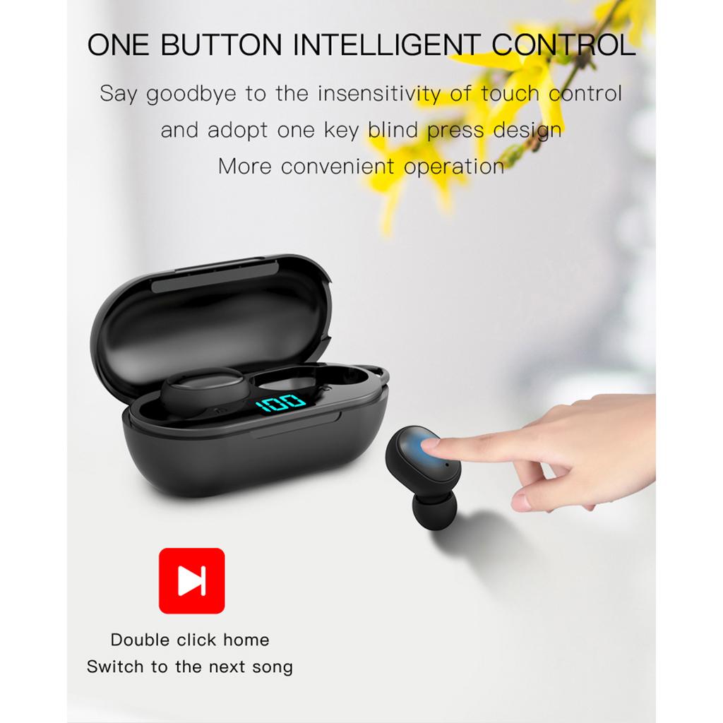 Tai nghe không dây mini H6 Bluetooth 5.0 âm thanh sống động HiFi kèm mic cho IOS Android