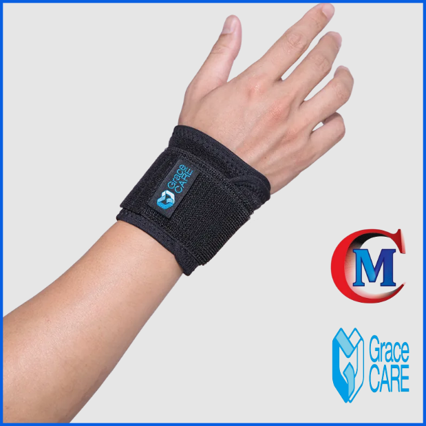 Đai quấn hỗ trợ cổ tay dây đai kép Grace Care WB222 thành phần có sợi than tre cao cấp