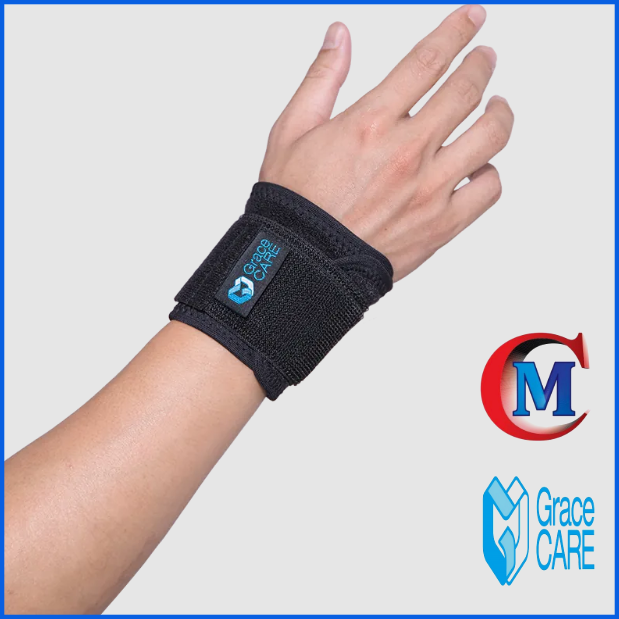 Băng quấn thể thao hỗ trợ cổ tay, có thể điều chỉnh, thành phần từ sợi than tre cap cấp Grace Care LiteFort WB222 - Made In Taiwan