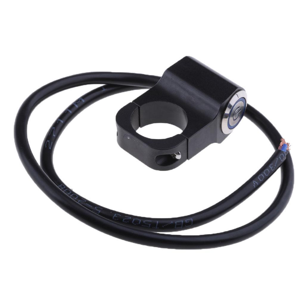 Handlebar Headlight on/OFF Aluminum Alloy Push Button Switch Blue & Green