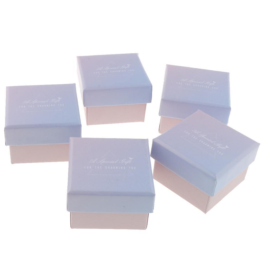 5pcs Cardboard Gift Box Earrings Storage Case