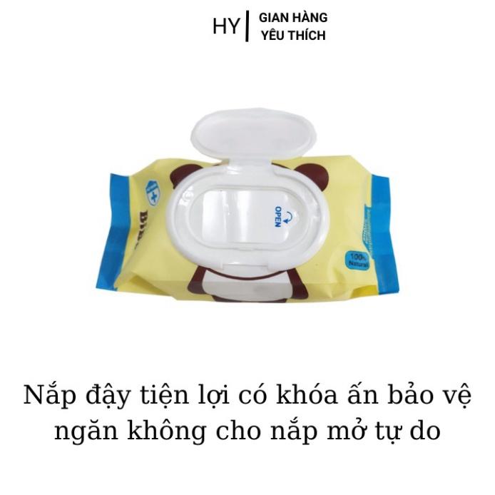 Khăn Ướt Bibo Không Mùi Hình Gấu Tiện Dụng (100 tờ/ gói)