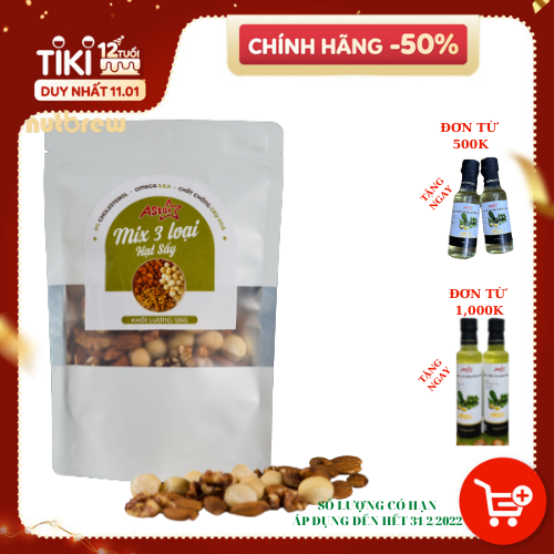MIX 3 LOẠI HẠT SẤY ASTAR Túi 125gr