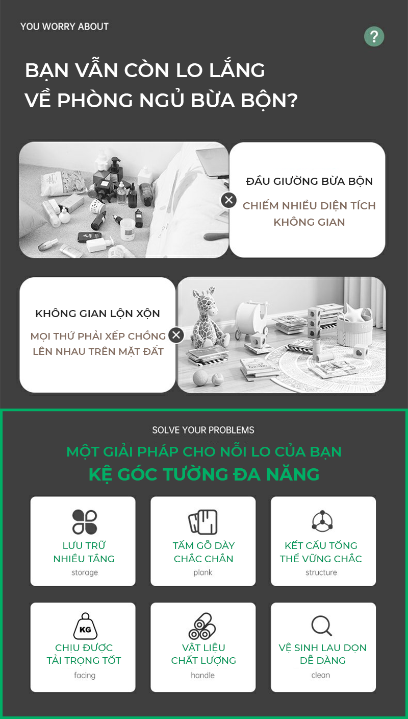 Kệ góc đa năng 5 tầng khung thép chống ghỉ thương hiệu IGA - GM130