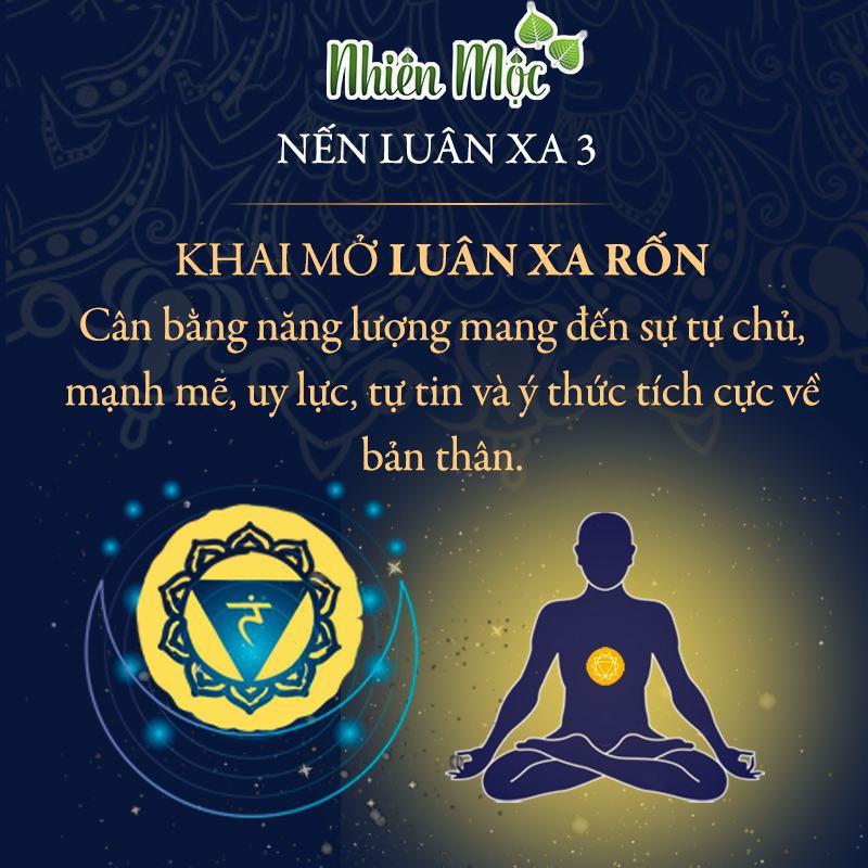 Nến thơm Luân Xa Quyền Lực Nhiên Mộc | An toàn | Không khói