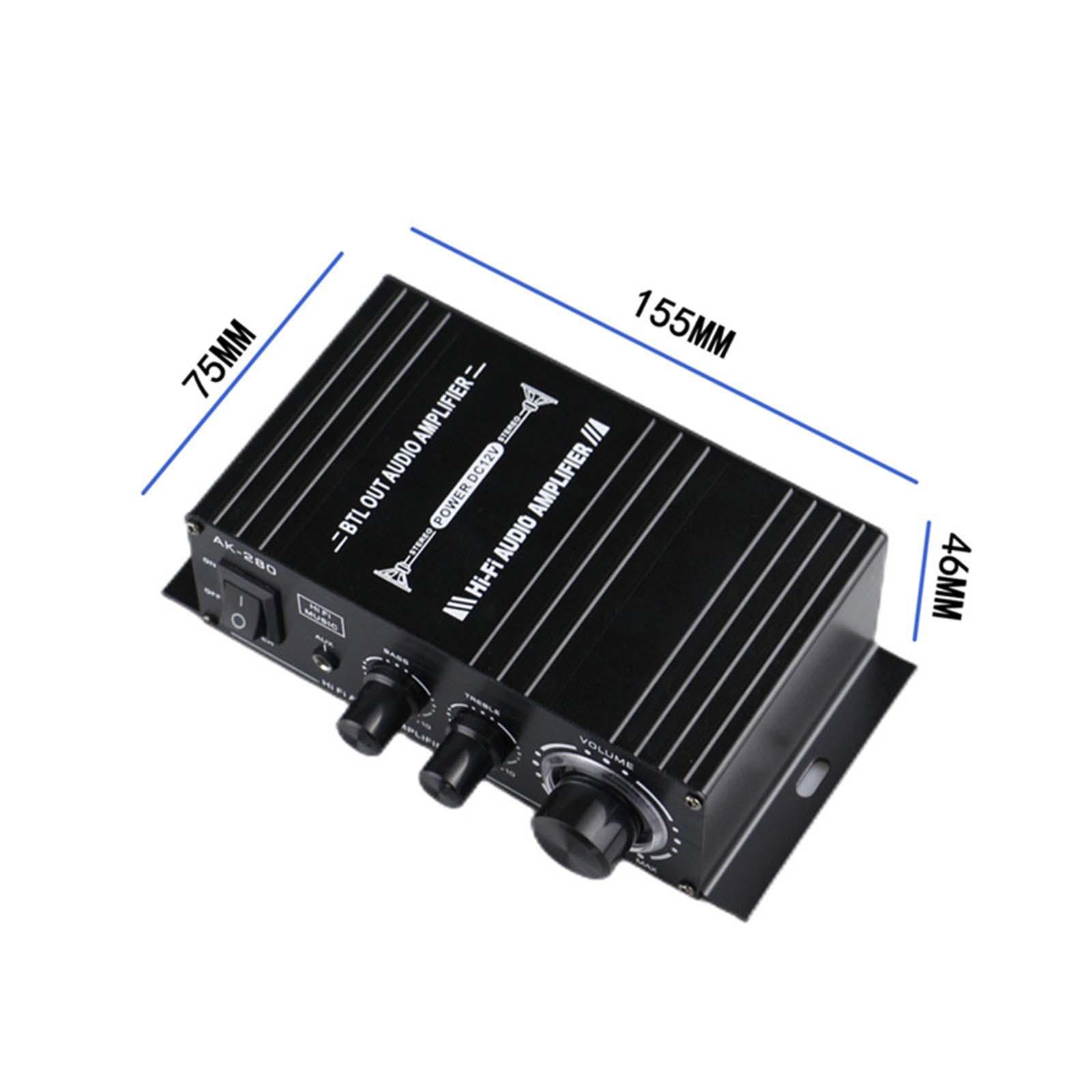 280 Stereo Audio Power Amplifier Dual Channel 40wx2 12V Stereo