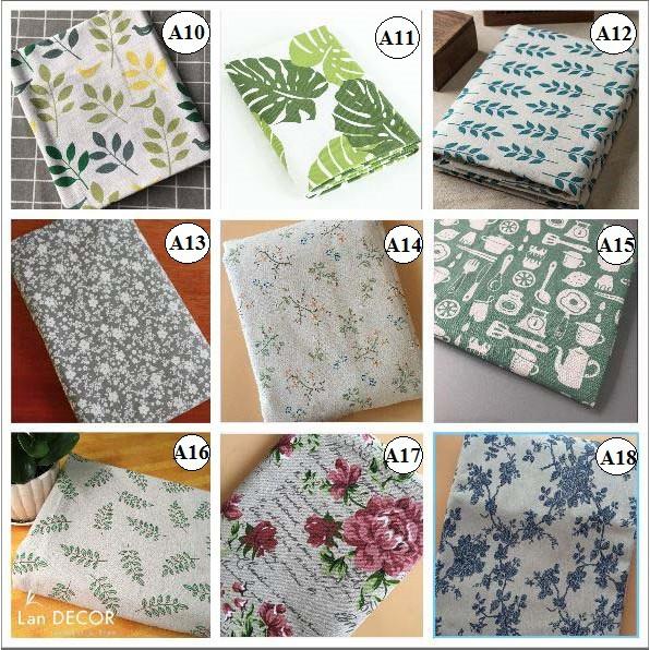 200 mẫu vải linen, vải bố, vải canvas làm phông nền background chụp ảnh, khăn trải bàn.