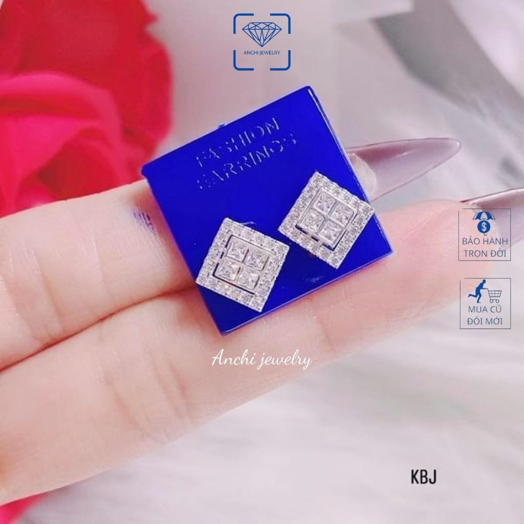 Bông tai nữ bạc đeo được nhiều kiểu cute cá tính, Anchi jewelry