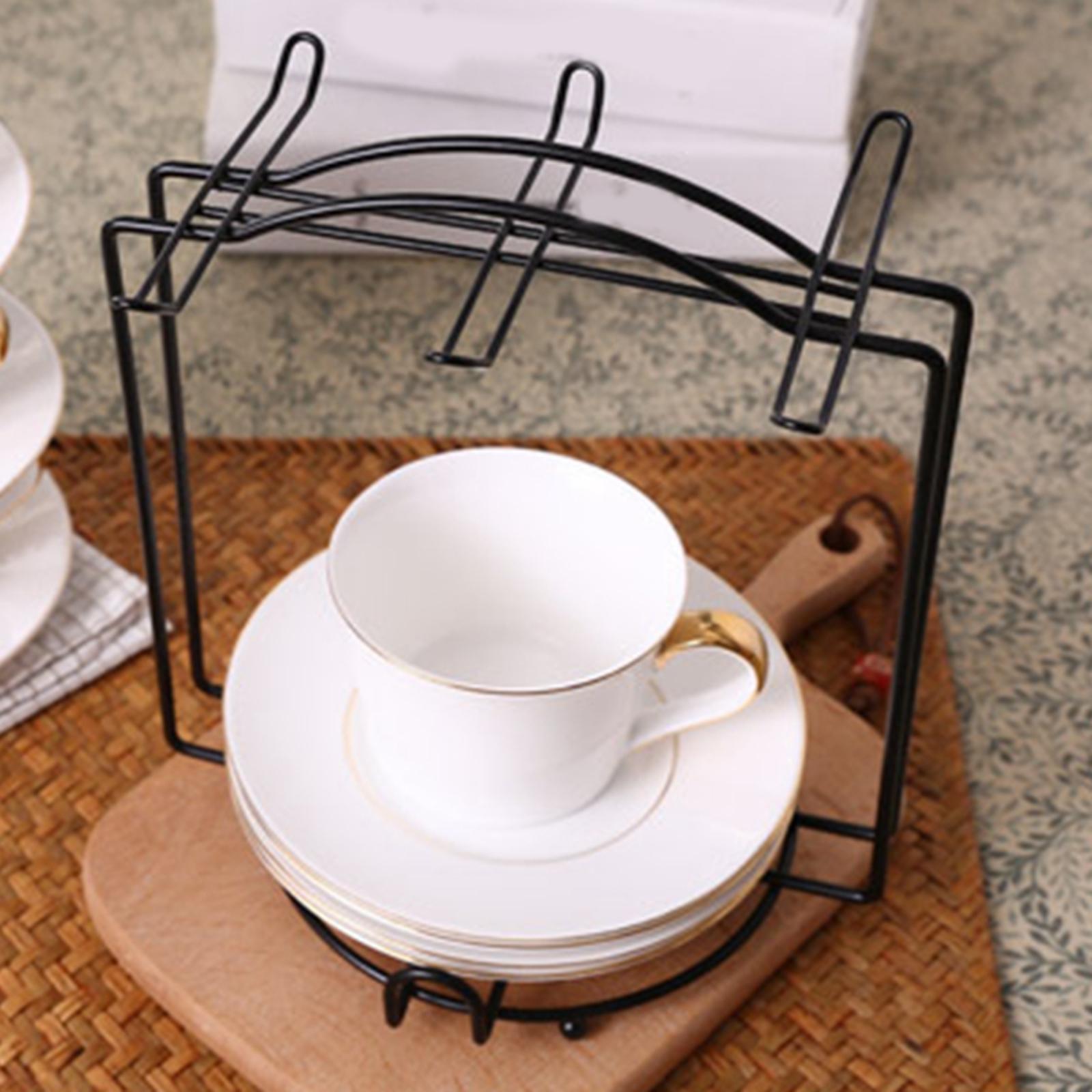 Mug Rack Cup Drying Rack Metal 6 Cup Holder Stand Drying Organizer