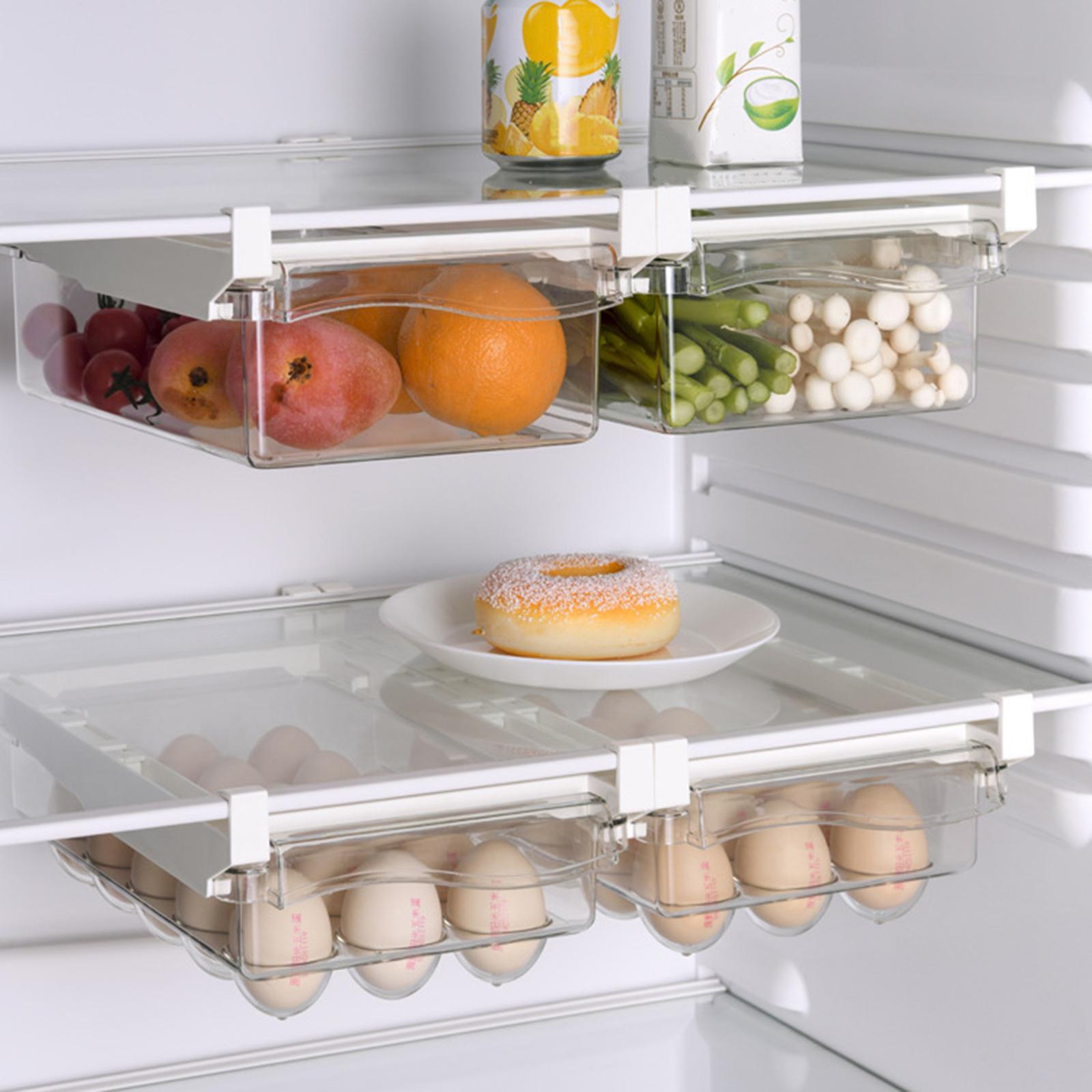Refrigerator Drawer Organizer Fridge Shelf Holder Storage Box
