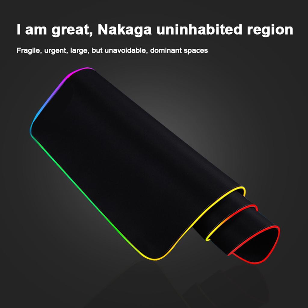 Large RGB LED Lighting Hard Gaming Mouse Pad/Mat Colorful Rubber Base 31x12"