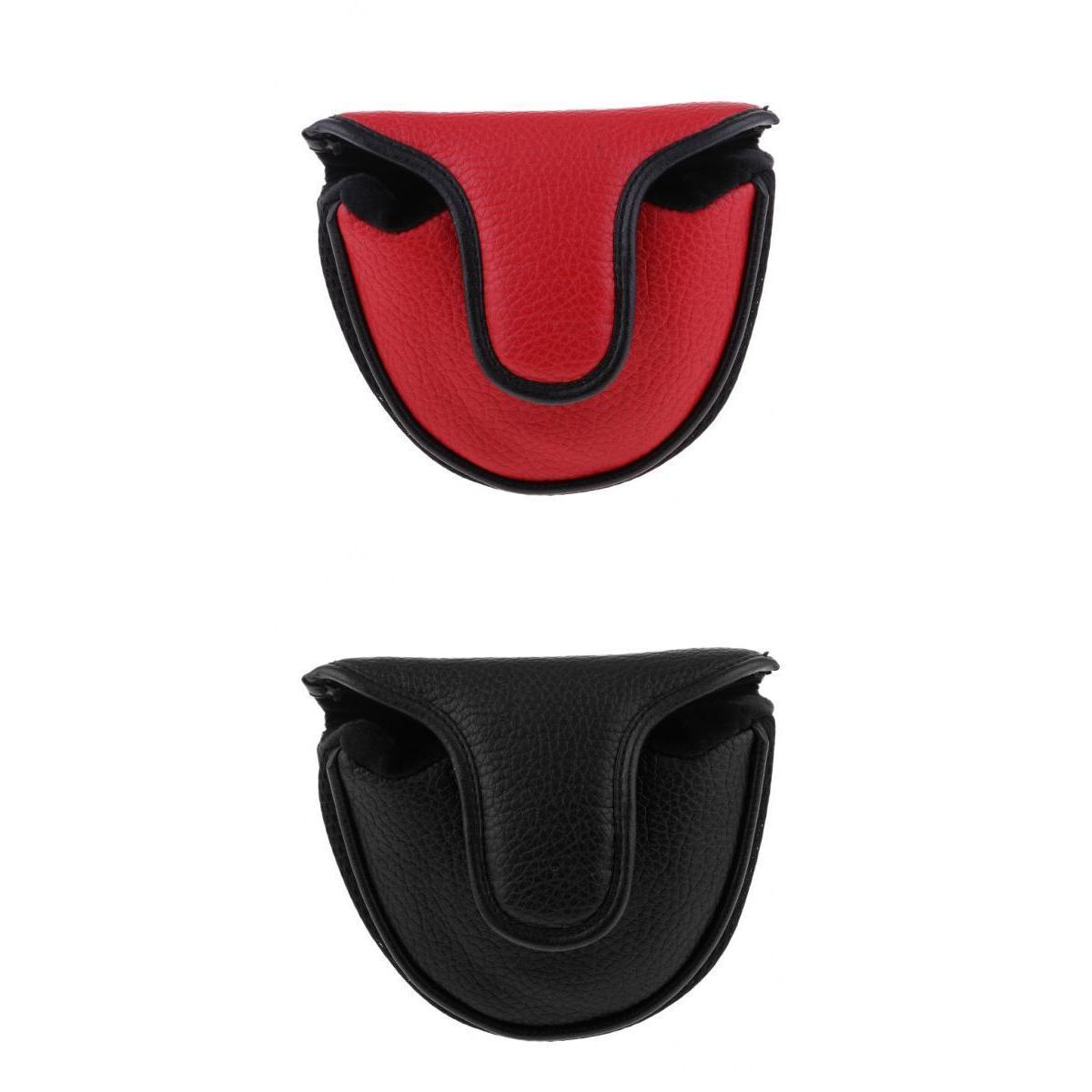2x PU Golf Mallet Putter Cover Head Cover Golf Putter Sleeve Golf Part