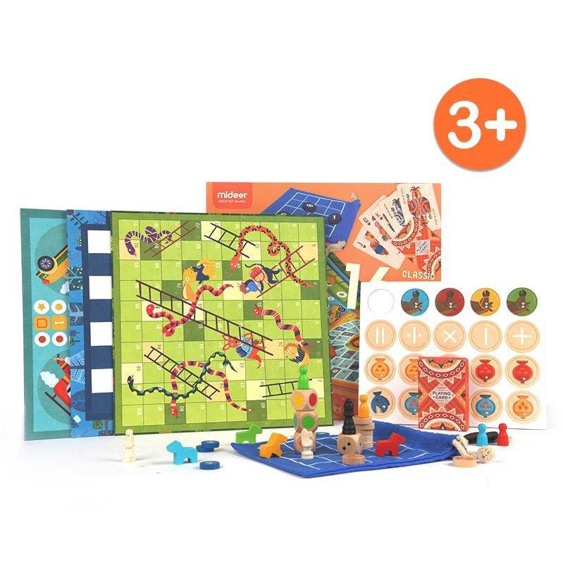 Bộ Cờ Cổ Điển Mideer Classic Games 16 In 1, Đồ Chơi Trí Tuệ Dành Cho Bé Từ 2,3,4,5,6,7 Tuổi