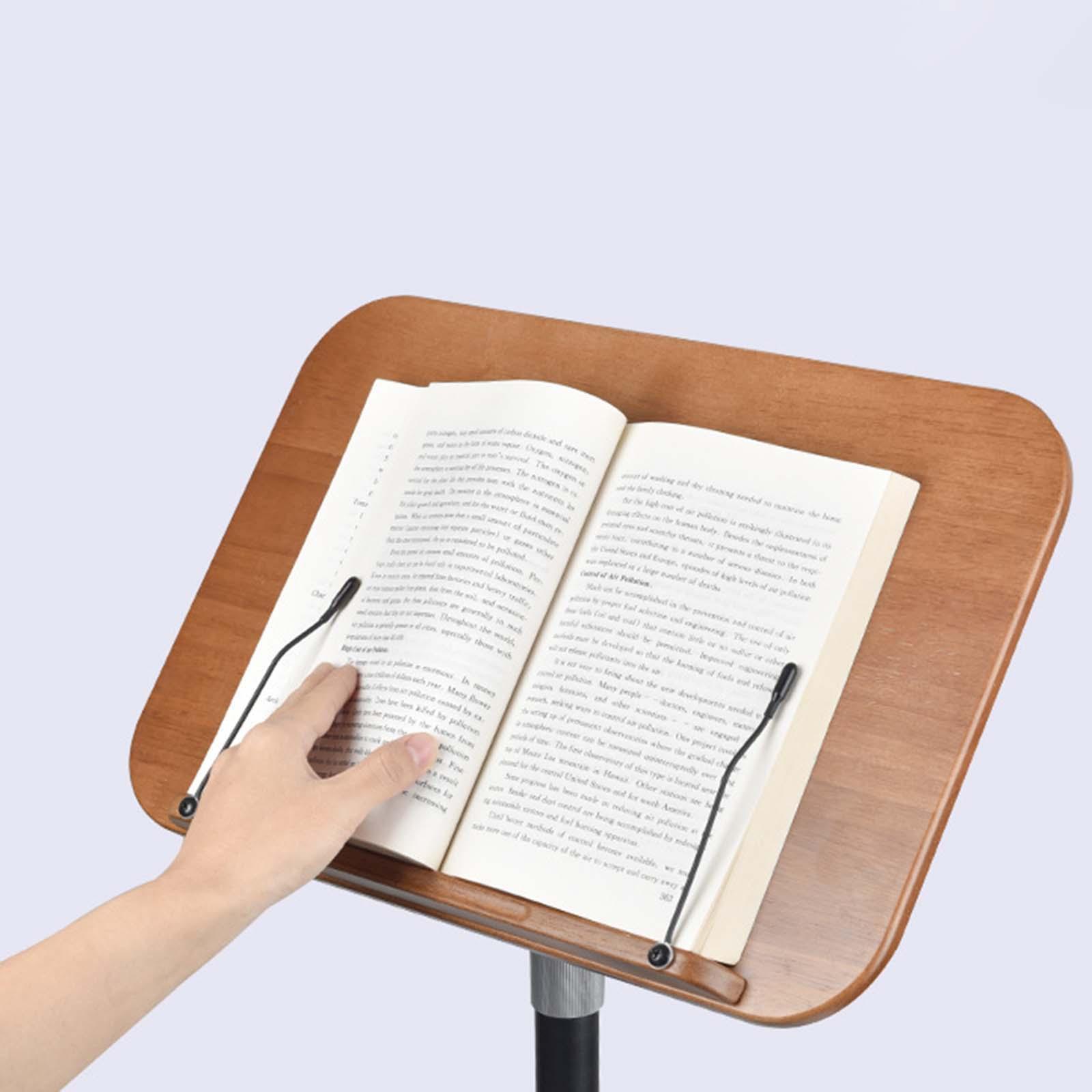 Floor Book Stand Free Standing Cookbook Holder Hands Free Holder for Home Office Kitchen
