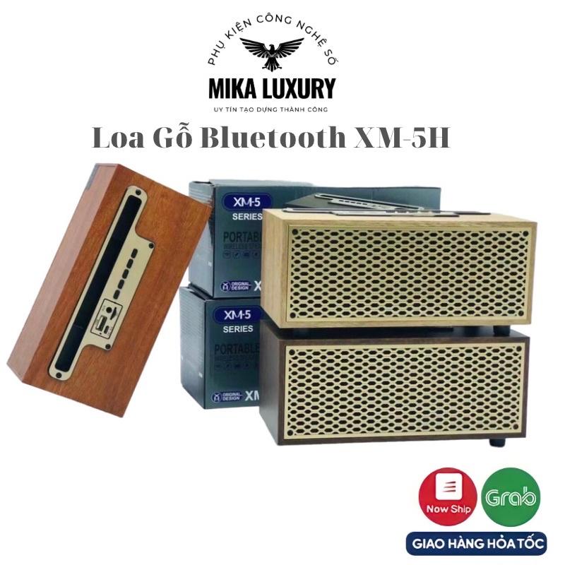 Loa Bluetooth XM-5H. Kết Nối Bluetooth 5.0, Phong Cách Cổ Điển, Vỏ Gỗ Sang Trọng, Bass Trầm Ấm Bảo Hành 12 Tháng