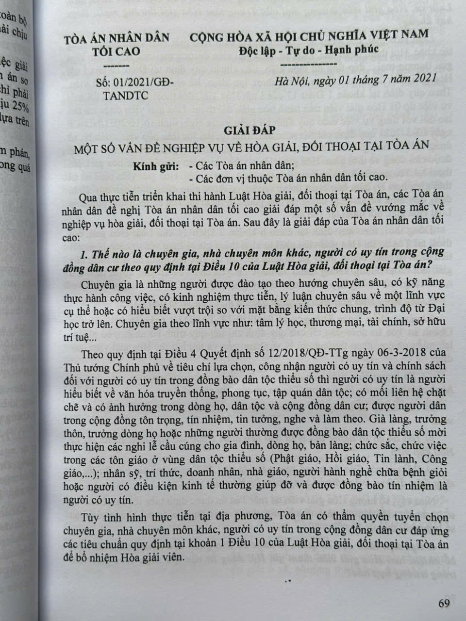 Sách Tổng Hợp Công Văn Của Tòa Án Nhân Dân Tối Cao Hướng Dẫn Nghiệp Vụ và Giải Đáp Thắc Mắc Trong Lĩnh Vực Dân Sự, Tố Tụng Dân Sự - V2287T