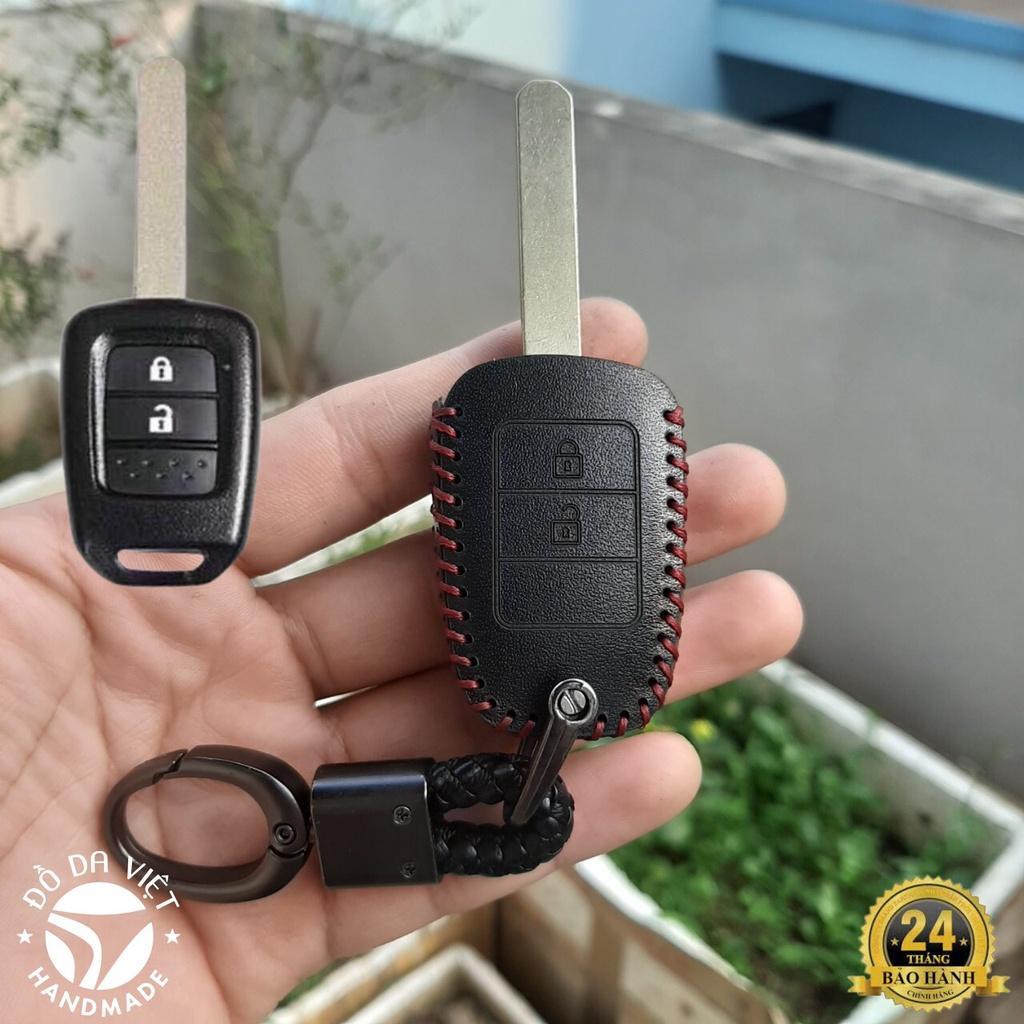 Bao da chìa khoá ô tô Honda Brio, City, Civic 2014-2018 bảo hành 2 năm