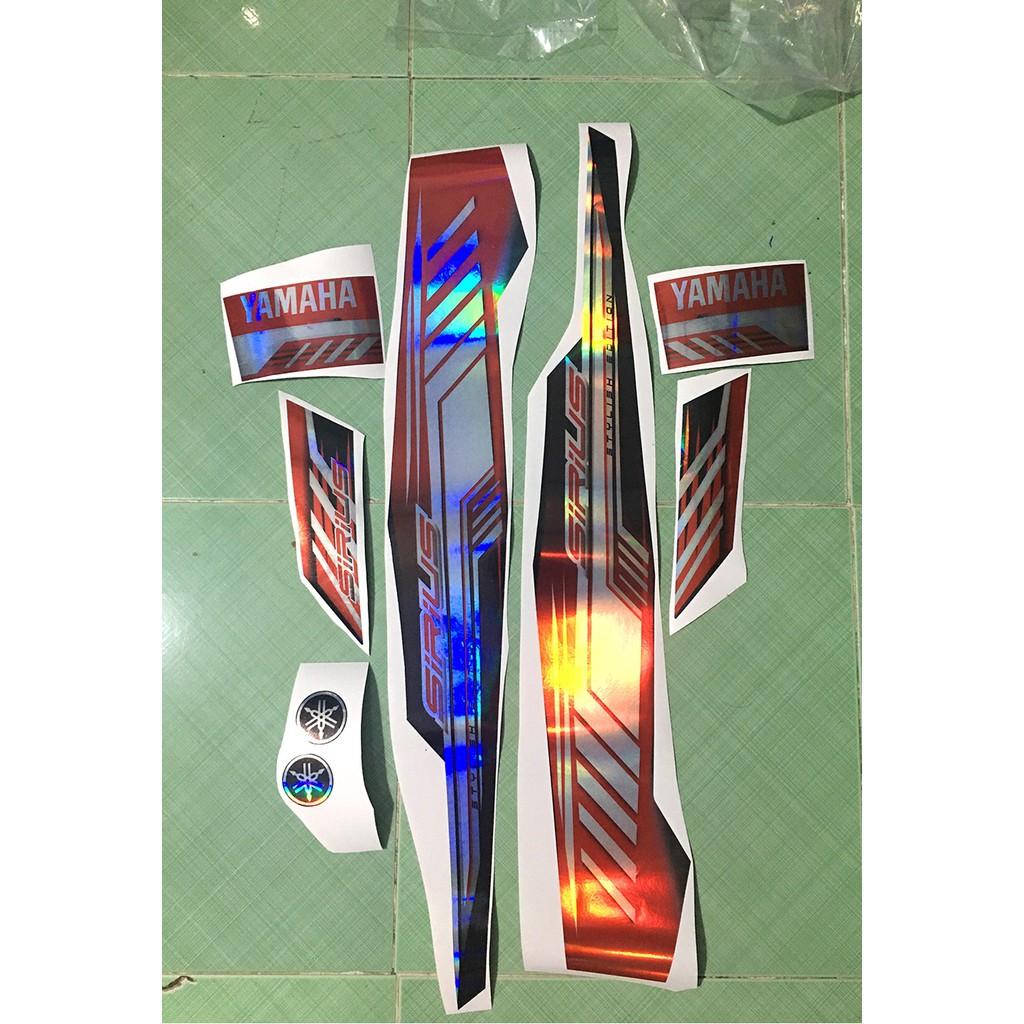 Tem sirius 110 đỏ đen crom