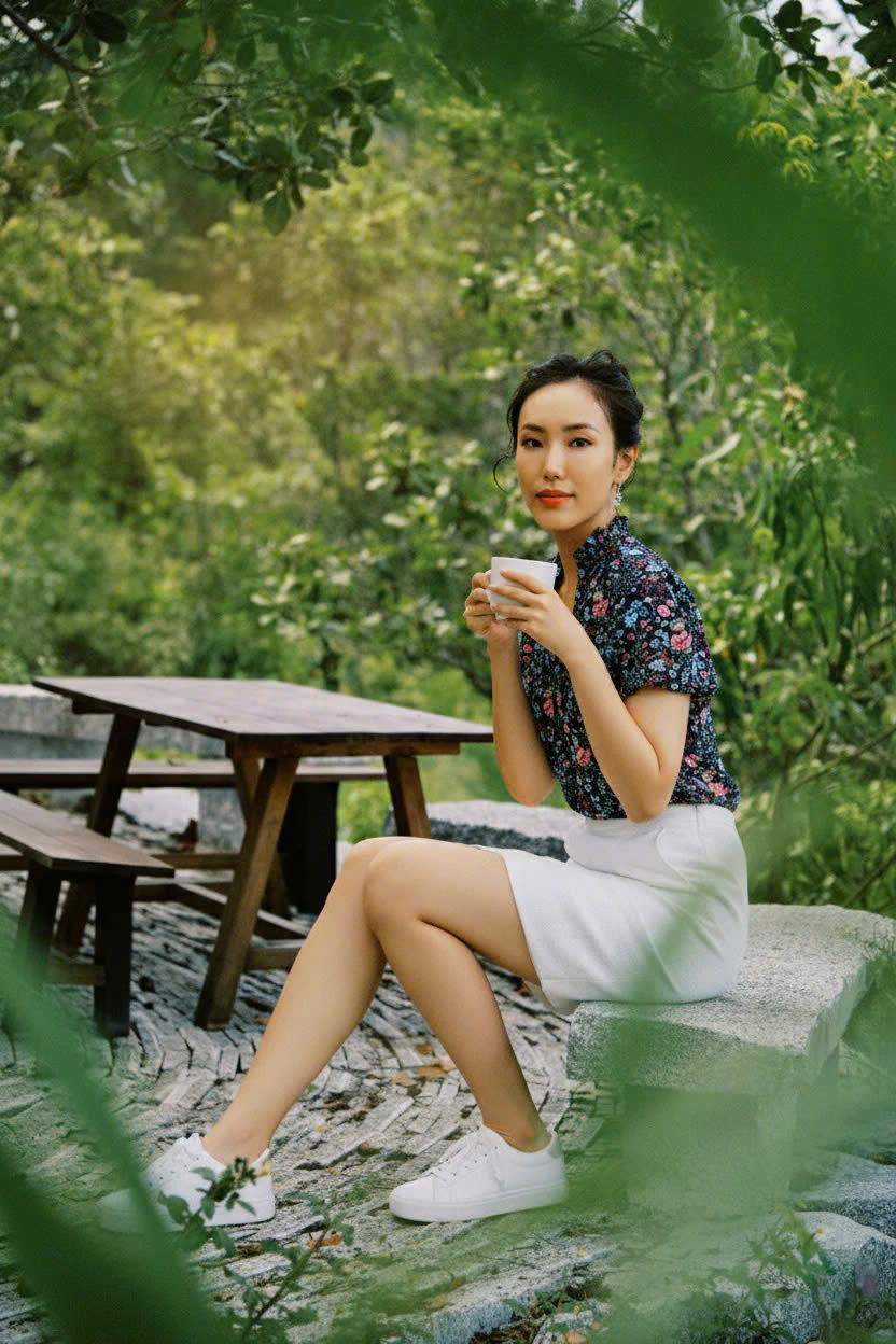 Áo Tay Phồng Điểm Ngọc, Áo Tay Phồng Cổ Lọ Thấp Chiffon Voan Hoa thời trang thiết kế Hity Top231