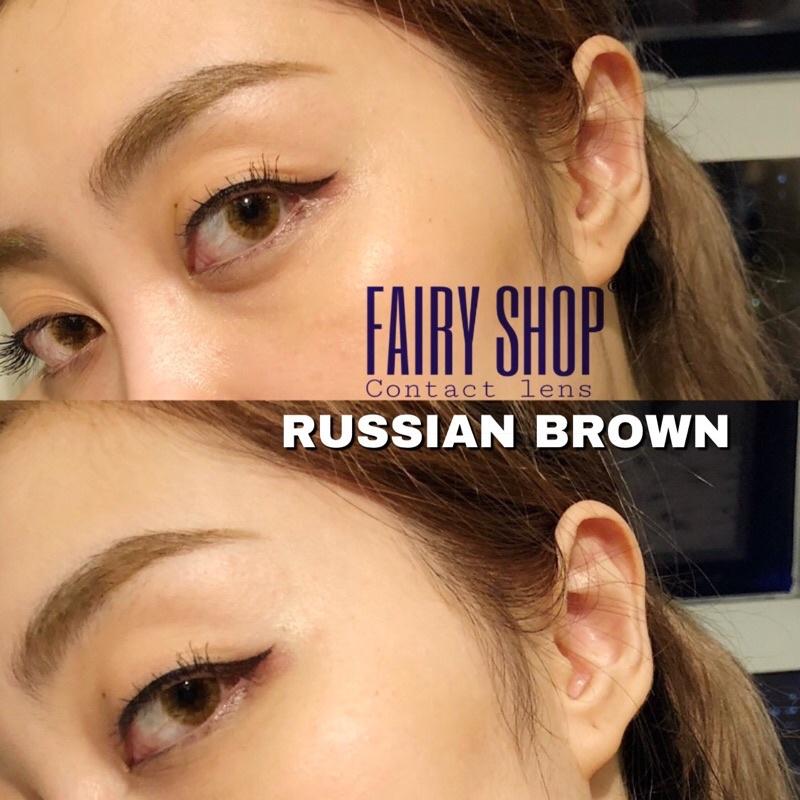 Kính Áp Tròng Russian Brown Snowflake 14.0mm - FAIRY SHOP CONTACT LENS độ 0 đến 6