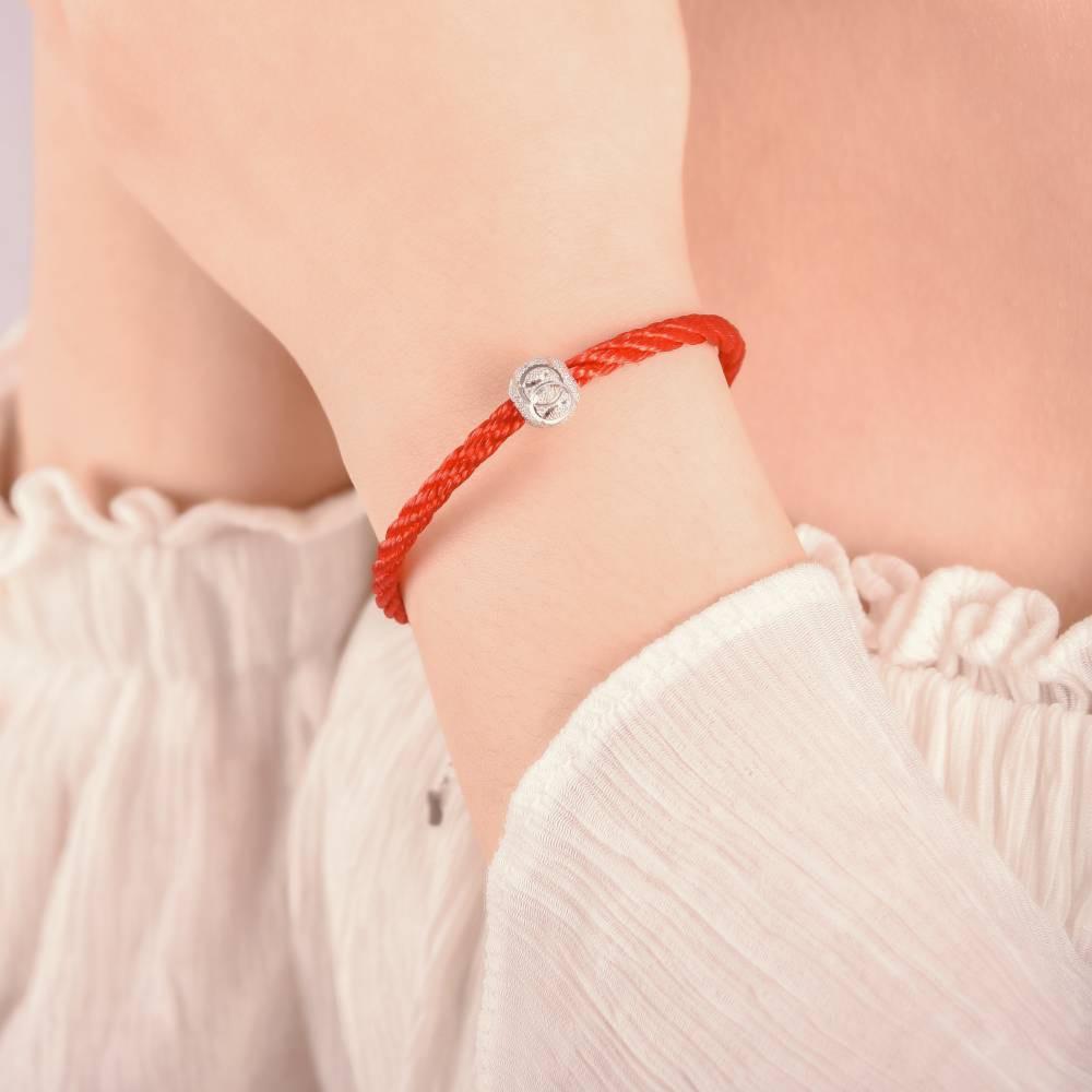 Vòng Tay Sợi Chỉ Đỏ Bi Bạc S925 May Mắn Mon Lilas V042104