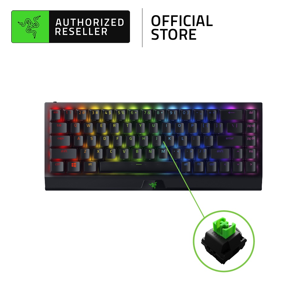 Razer BlackWidow V3 Mini HyperSpeed ​​65% Công tắc màu vàng và Công tắc màu xanh lá cây Hàng nhập khẩu