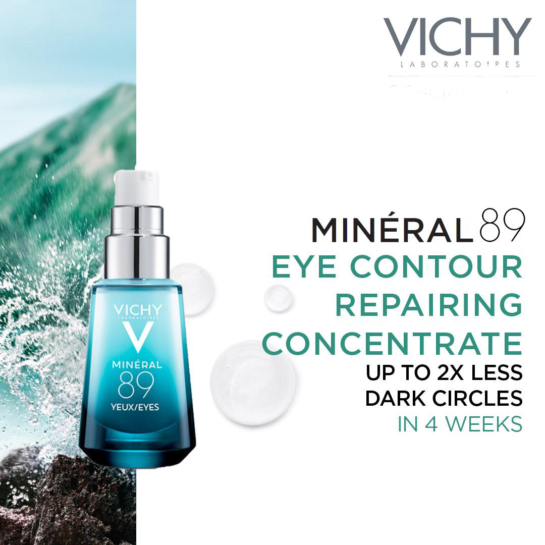 Serum Vichy Dưỡng Ẩm Giảm Quầng Thâm Và Bọng Mắt Repairing Eye Fortifier Minéral 89 Eyes 15ml