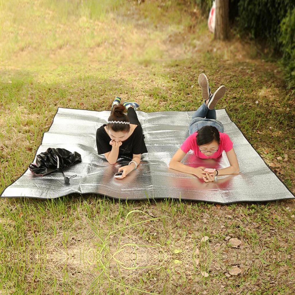 Aluminum Foil Foldable Waterproof Camping Blanket Picnic Beach Mat