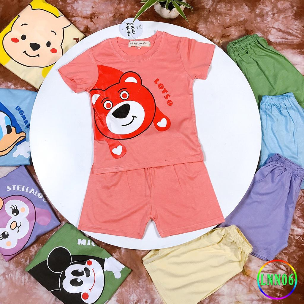 Bộ Cộc Tay Cho Bé LNN06 Đồ Bộ Thun Lạnh Cao Cấp Mềm Mịn Thoáng Mát Dễ Chịu, Thoải Mái Cho Bé