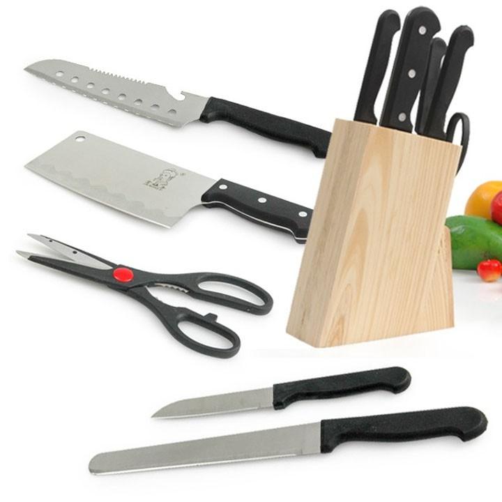 Bộ Dao Kéo 7 Món Hợp Kim Inox Đa Năng
