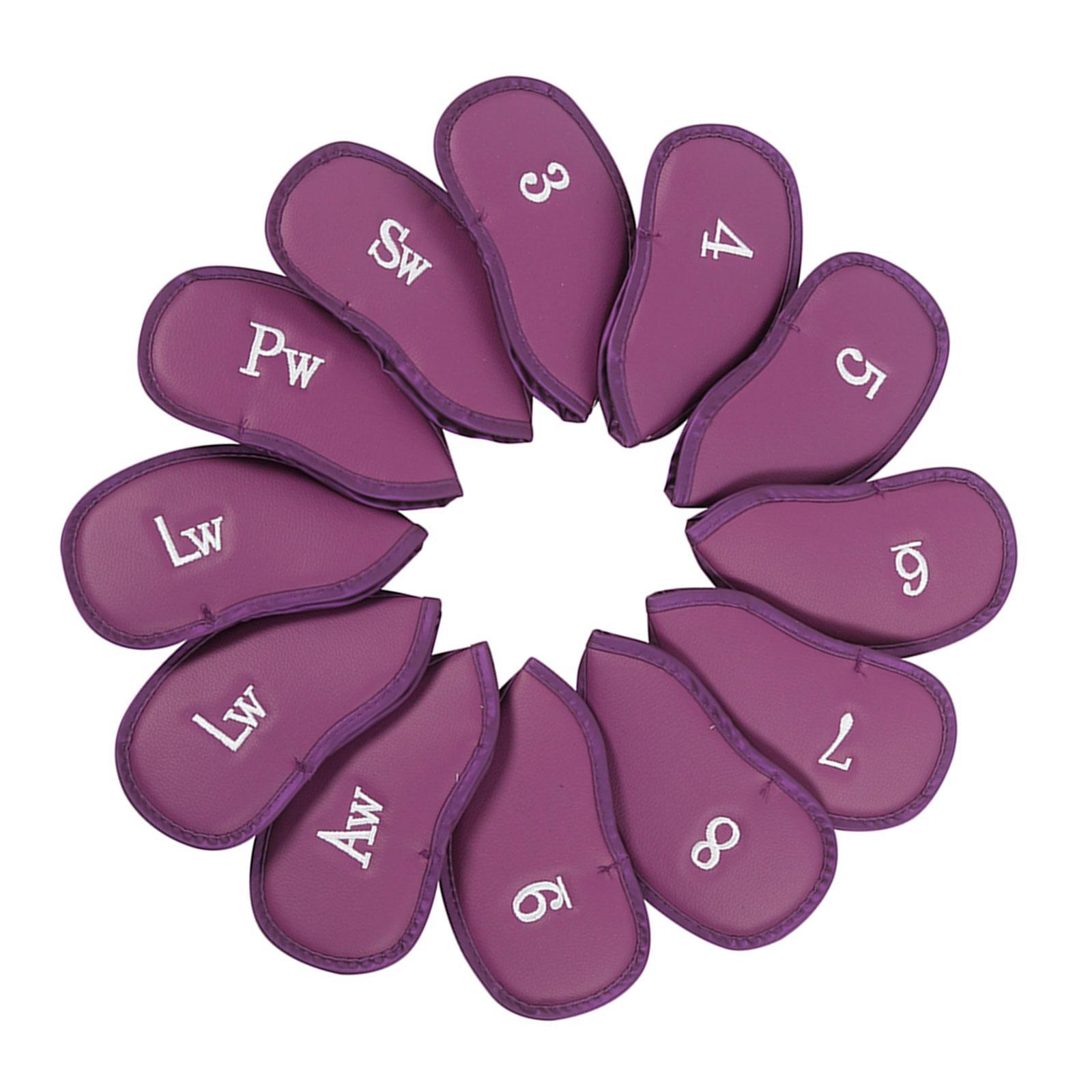 12Pcs Golf Iron Covers Set Golf Club Head Covers Gift, Embroidered Cover Head Protector with Number Tags for Most Irons Head, Travel