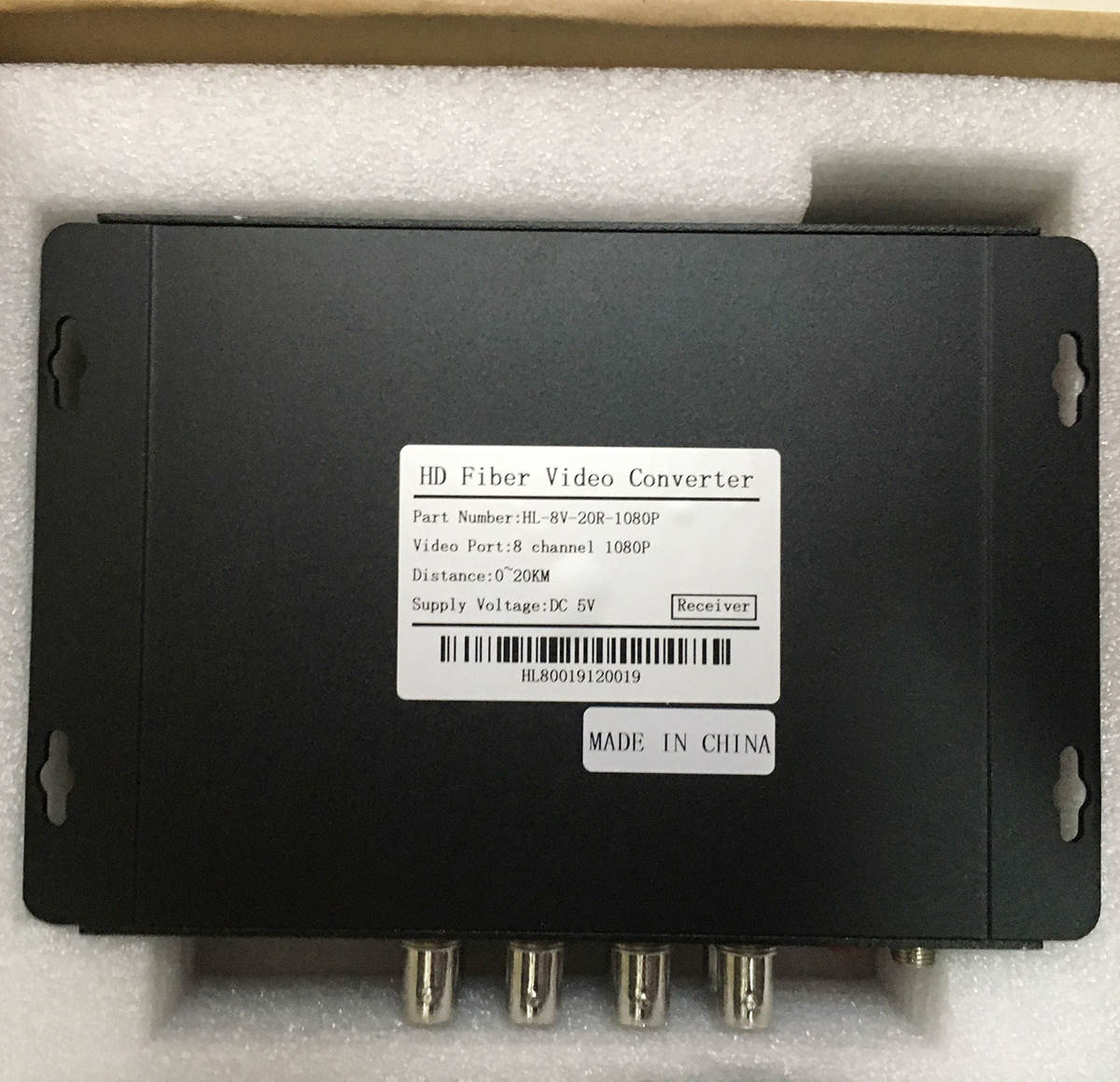 Bộ chuyển đổi video sang quang 8 kênh GNETCOM HL-8V-20T/R-1080P - Hàng Chính Hãng