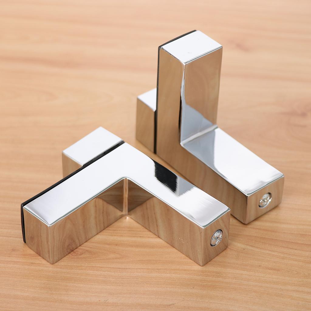 2  Pairs  Wall  Mount  Small  Adjustable  Glass  Shelf  Bracket  for