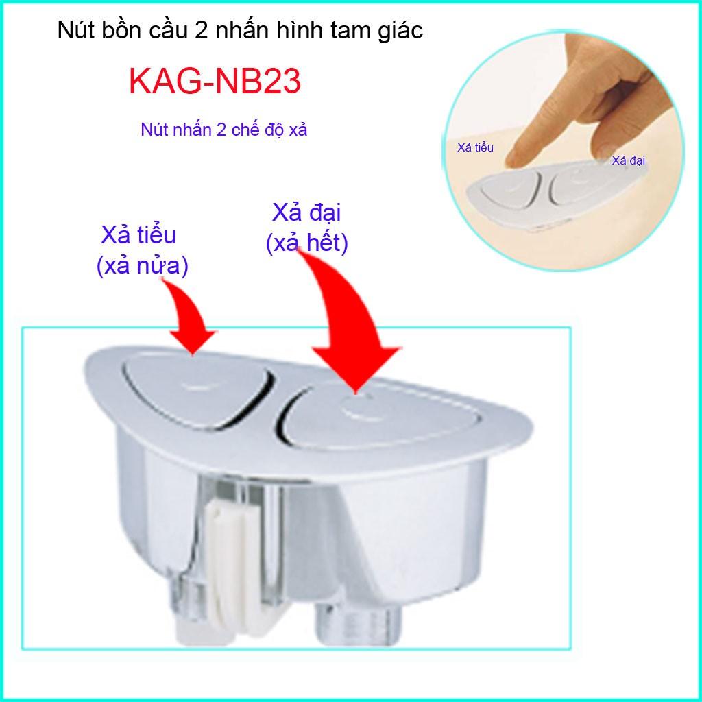 Nút 2 nhấn xả bồn cầu, nút nhấn cầu xả 2 nhấn, nút xả cầu  Kace KAG-NB23