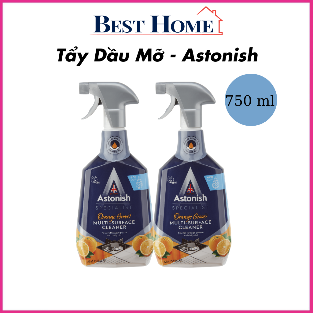 Bình xịt vệ sinh bếp hương cam Astonish