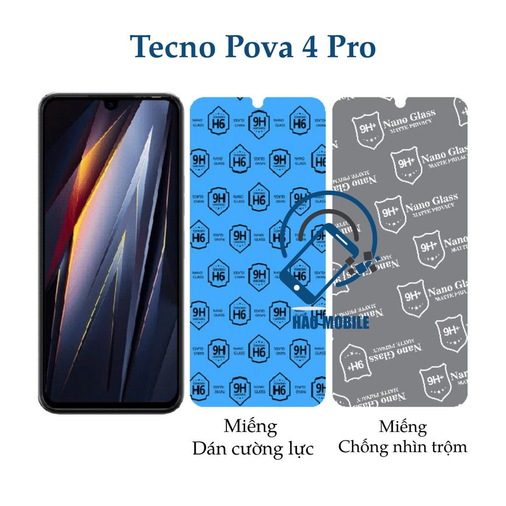 Dán cường lực dẻo nano Tecno Pova 4 Pro - cường lực trong suốt và chống nhìn trộm