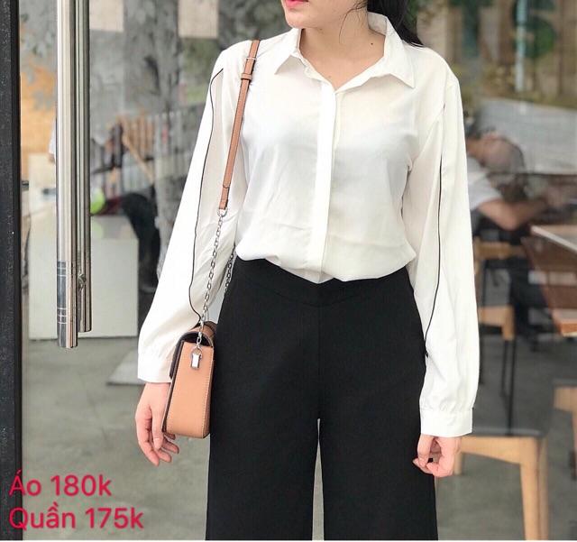 Áo sơ mi tay viền