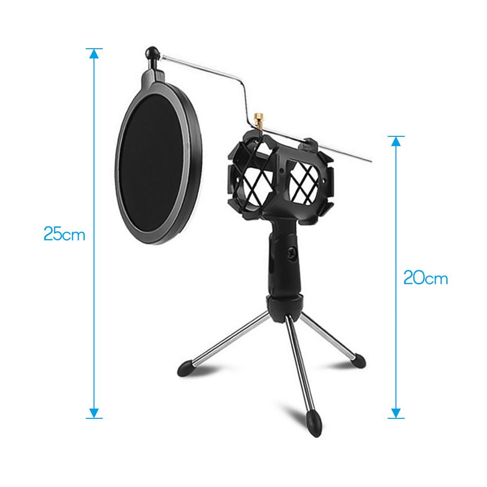 Giá ba chân đỡ micrô để bàn mini cho các phòng thu