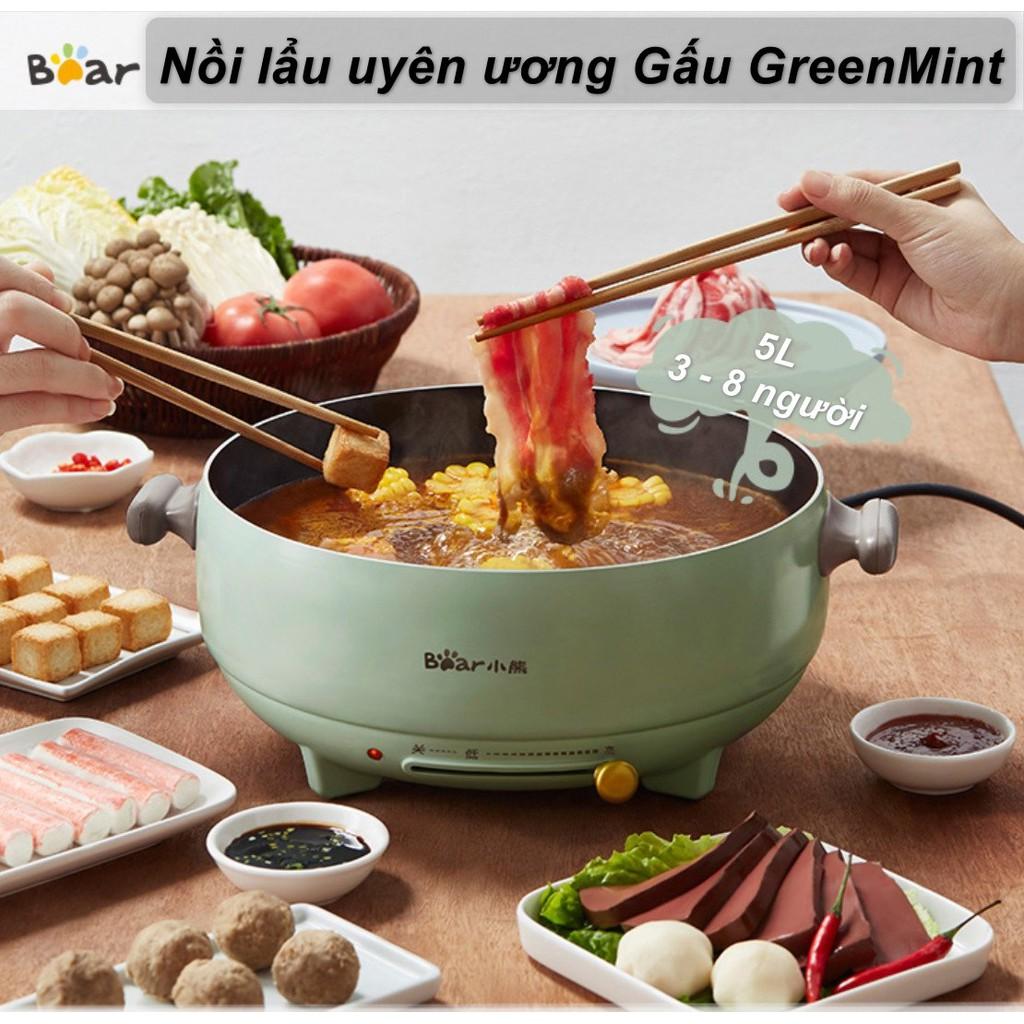 Nồi lẩu uyên ương Gấu GreenMint - Home and Garden