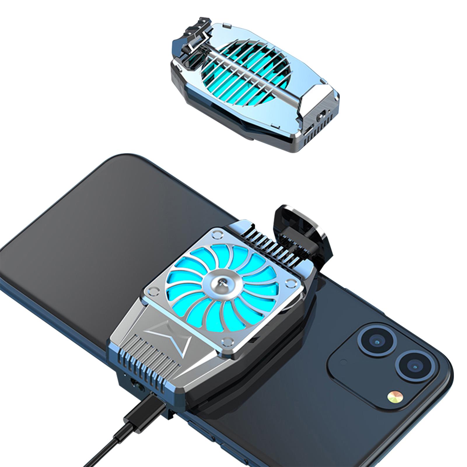Mobile Phone Cooling Fan Rechargeable Cell Phone Cooler Stretchable Design for 4 to 6.7 Inches Phones Cellphone
